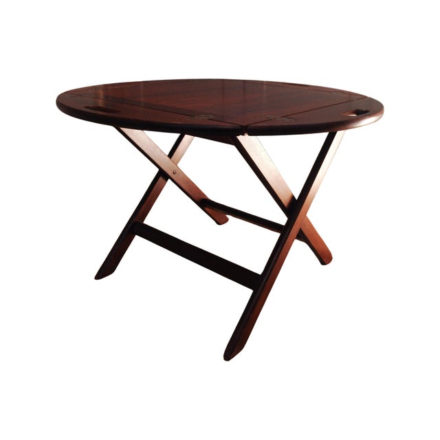 English Military Campaign Butlers Tray and Folding Stand, Set of 2 For Sale - Image 11 of 18