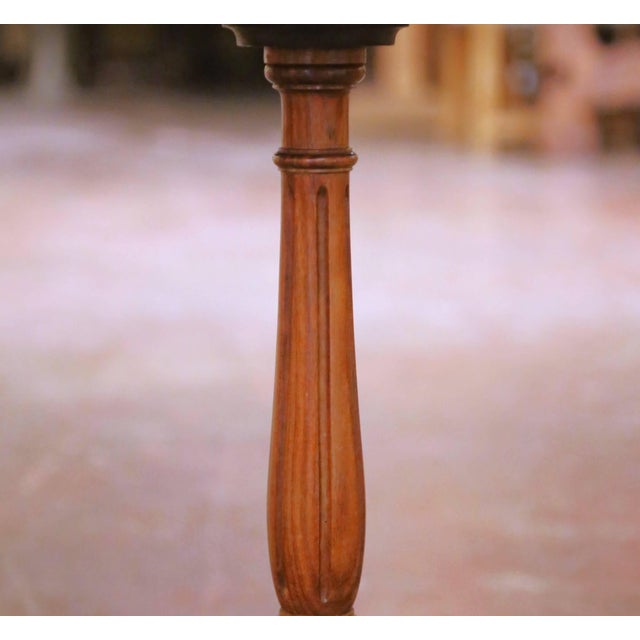 Early 20th Century French Napoleon III Walnut Martini Tables With Marble Tops For Sale In Dallas - Image 6 of 9