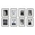 Set of 8 - 'Arches' #1 Unframed Contemporary Black and White Gallery Wall of Photographs Installation For Sale