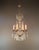 Art Deco Antique French Gothic Revival Brass Crystal Chandelier Tall 9 Light For Sale - Image 3 of 7