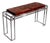 Chrome and Wood Console Table from Aldo Tura, 1970s For Sale