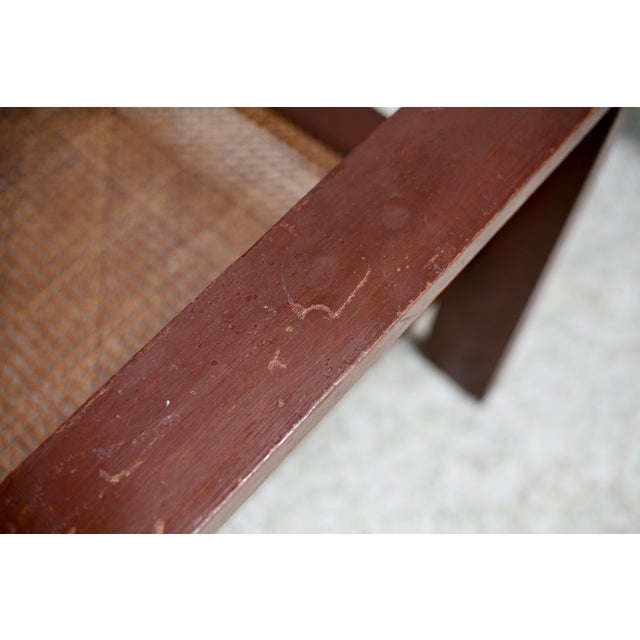 Set of Large Armchairs in Wood and Cane, 1960 For Sale - Image 10 of 18