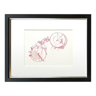 Max Ernst Original Lithograph Addressed to Teachers 1970 Framed For Sale