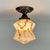 Art Deco Pale Rose Marbled Opaline Glass and Burnished Flush Mount, Germany, 1930s For Sale - Image 4 of 18