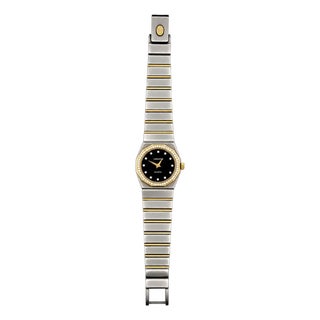 Vintage Concord Mariner Sg Diamond Octagonal Watch 18k Gold & Stainless Steel For Sale