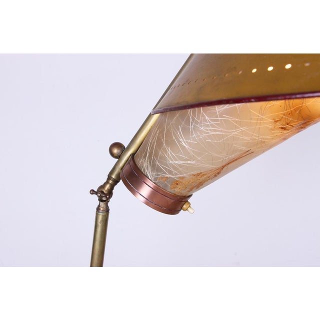 Italian Brass Conical Floor Lamp attributed to Stilnovo, 1950s For Sale - Image 11 of 18