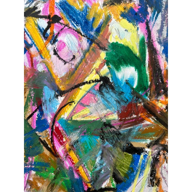 Erik Sulander Abstract in French Pastels by Erik Sulander, Signed, Unframed. For Sale - Image 4 of 5