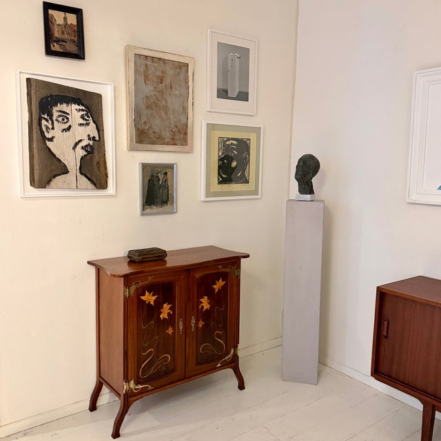 Art Nouveau Vertico Dresser with Flower Marquetry, France, 1905 For Sale - Image 3 of 18