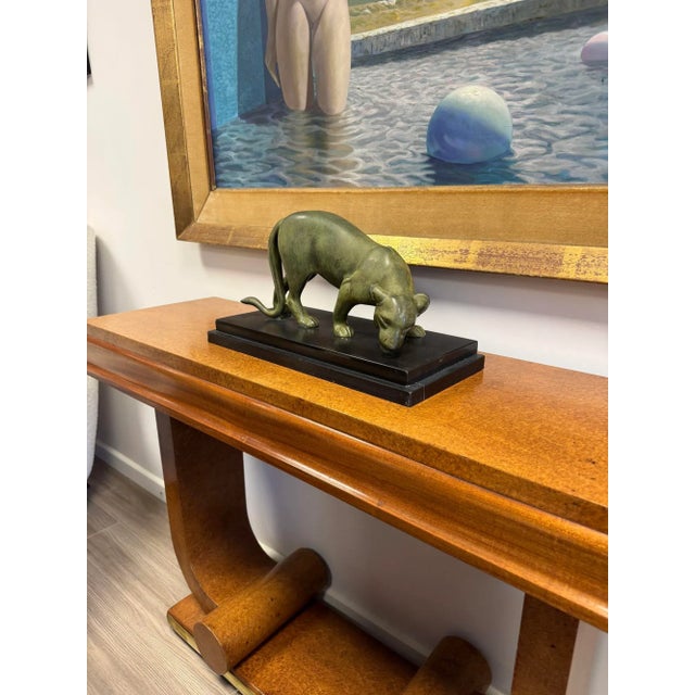 French Art Deco Patinated Bronze Panther by Irénée Rochard, 1920s For Sale - Image 14 of 16