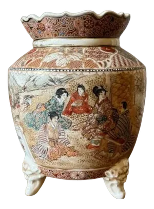 Antique Japanese Satsuma Jardiniere, 1900