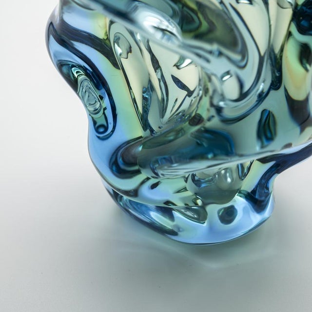 Glass Propeller Vase by Jan Kotík for Beránek Škrdlovice Glassworks, 1958-1962 For Sale - Image 9 of 10