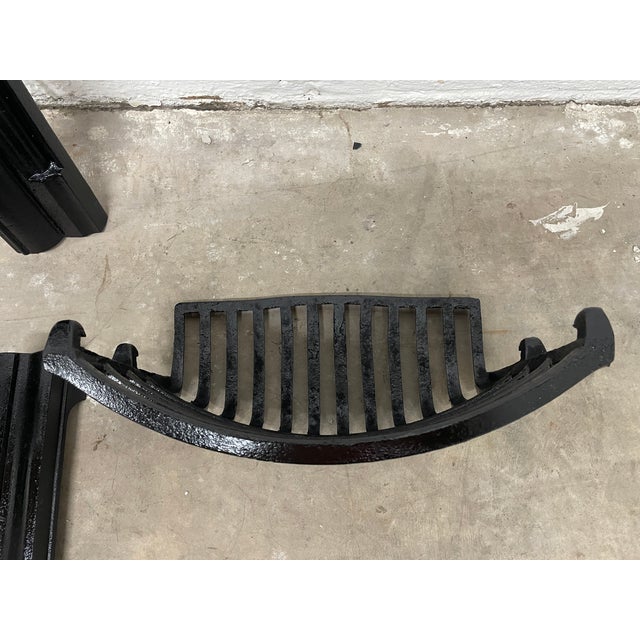 19th Century Complete 24" Antique Cast Iron Fireplace – Ornate Victorian Set From New Orleans For Sale - Image 13 of 15