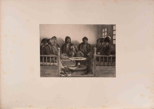 Auguste Raffet, Tabagie en Orient, Lithograph, 1838