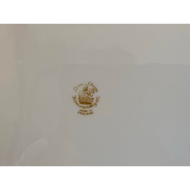 White Vintage Hammersley "Queen Anne" Bone China 16" Oval Serving Platter Made in England 1940s-1950s For Sale - Image 8 of 8