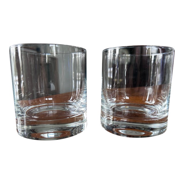 Mid 20th Century Schott Zwiesel Double Old Fashioned Whisky/Bourbon Glasses Tumblers - Set of 2 For Sale