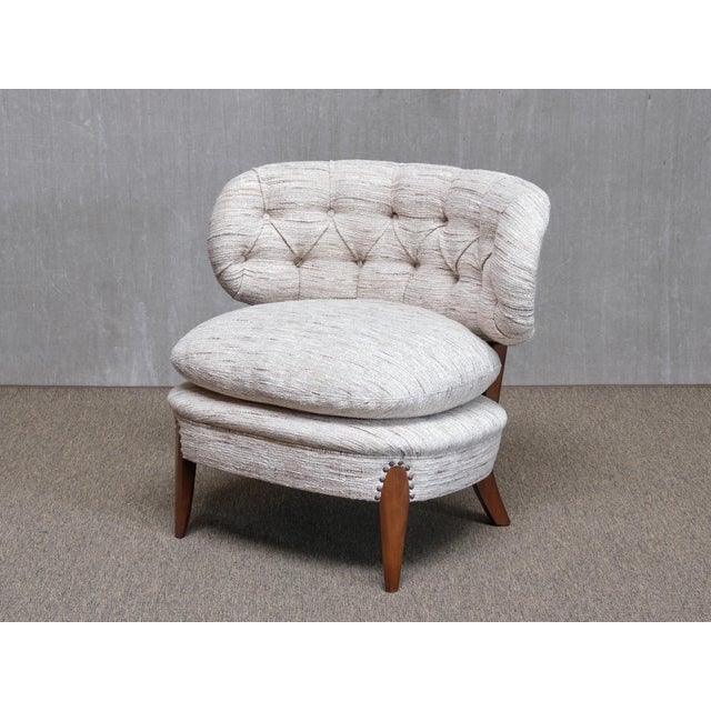Lounge Chairs in Pierre Frey Tweed and Beech by Otto Schulz, Sweden, 1940s, Set of 2 For Sale - Image 13 of 15