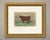 This antique cattle print portrays a dark red Salers cow with her calf after Rosa Bonheur, engraved by A. Riffaut and...