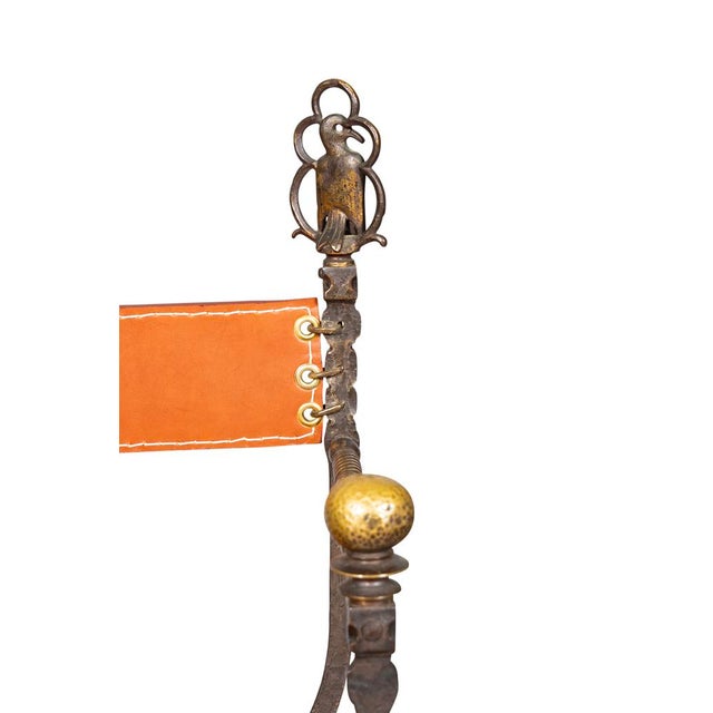 Metal Oscar Bach Wrought Iron and Bronze Armchair For Sale - Image 7 of 11