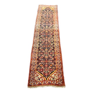 Antique Hand Knotted Persian Kurdish Runner Rug For Sale