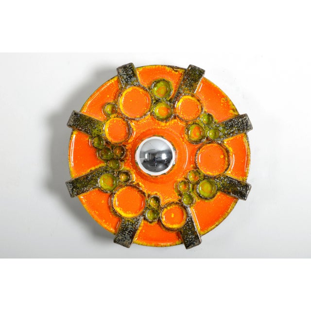 1970s Fat Lava Ceramic Sconce from Hustadt Leuchten, 1970s For Sale - Image 5 of 5