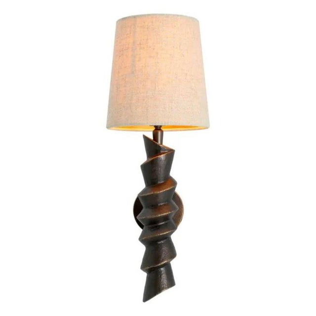 Bronze Finish Wall Lamps, Set of 2 For Sale - Image 3 of 7