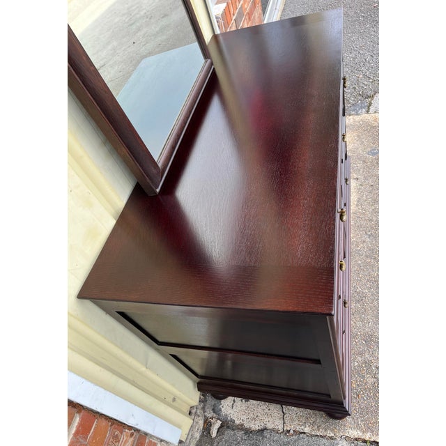 Antique John Widdicomb Dresser With Mirror For Sale - Image 6 of 12
