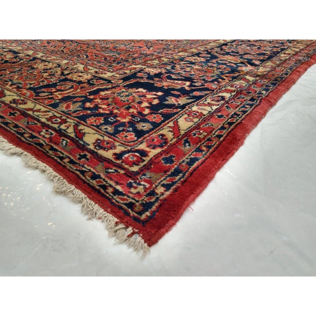 Red 1930s Vintage Square Lillihan Rug For Sale - Image 8 of 9