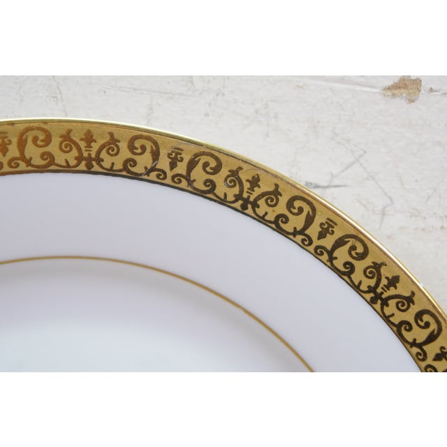 Macy's Vintage Royal Gallery Gold Porcelain Buffet Dinner Plates 1991 Macy's - Set of 12 For Sale - Image 4 of 11