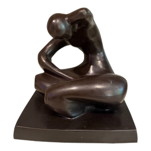 Brutalist Bronze Sculpture