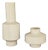 Large Italian White Ceramic Vases, 1970s, Set of 2 For Sale