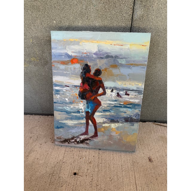 Stolen Moment, Oil Painting With Palette Knife, by Godfrey Afebuame (2026) Oil on Canvas For Sale - Image 6 of 6