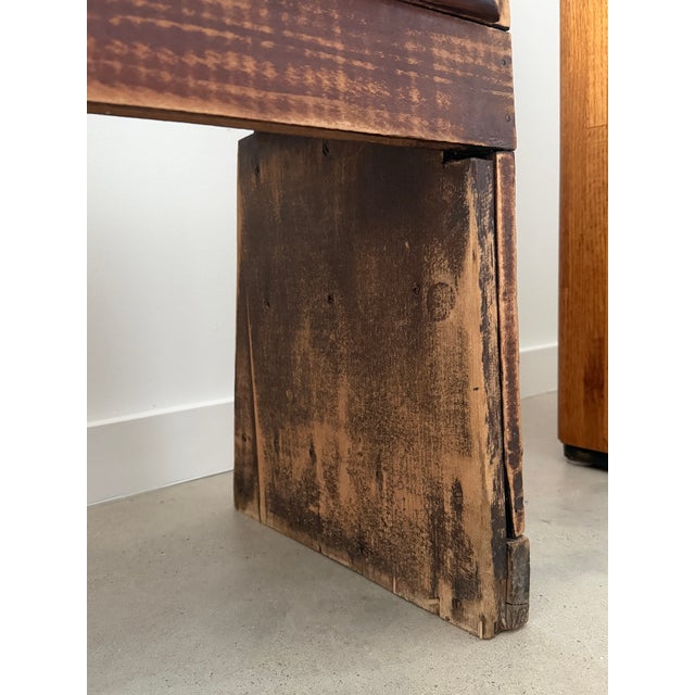 16' Sixteen Feet Long Monumental Amish School House Wood Bench For Sale - Image 15 of 18