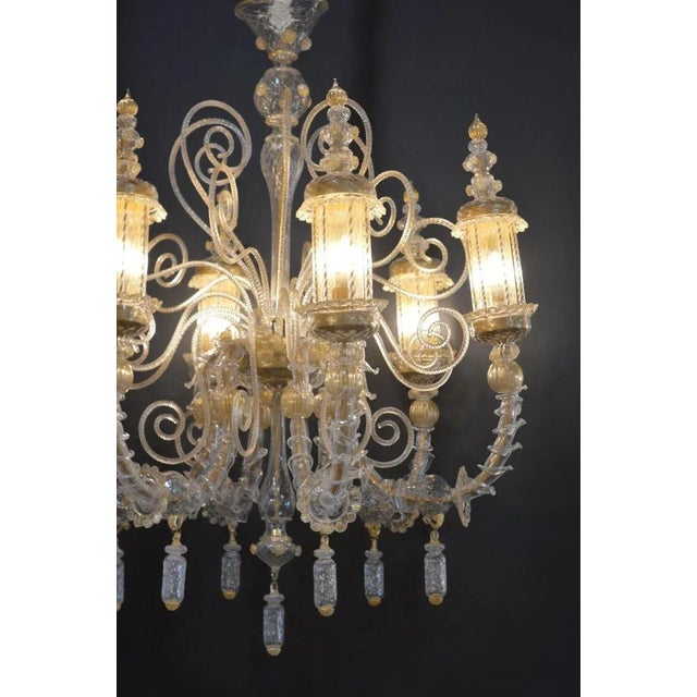 1990s 1990s Italian Murano Glass Chandelier. For Sale - Image 5 of 11