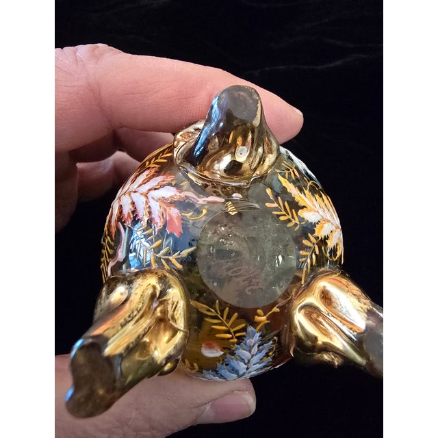 Antique Moser Bohemian Glass Gold Enamel Bug Vase For Sale In Boston - Image 6 of 9