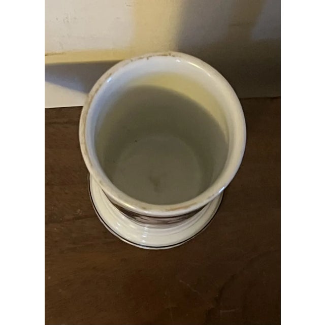 Antique 19th Century Old Paris Porcelain Cylinder Mantel Vase With Neoclassical Portrait Cameo For Sale - Image 9 of 12