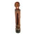 Vintage Bali Tribal Figural Carved Wooden Fertility Slit Drum Red Painted 38”h For Sale