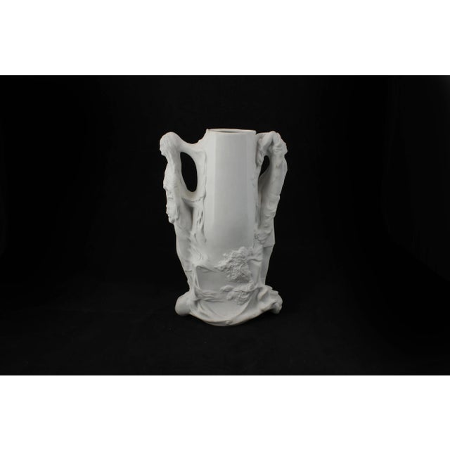 Bisquit Vase with Male and Female Characters, 1890s For Sale - Image 6 of 6