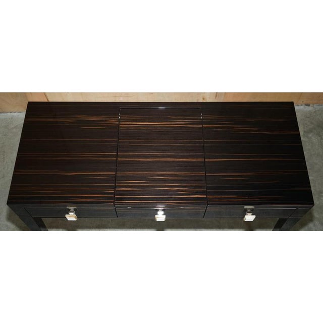 Macassar Ebony Nascondino Dressing Table and Stool from Fendi Casa, Italy, Set of 2 For Sale - Image 6 of 18