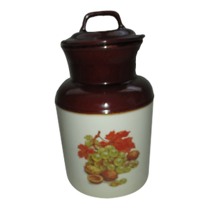 1980s McCoy Milk Can Cookie Fall Harvest Pottery Crock Jug