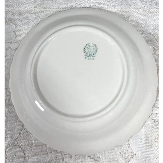 Dark Pink 1970s Taylor, Smith Pink Castle Rim Soup Bowl - Set of 4, Dark Pink English Scenes, Garland Shape For Sale - Image 8 of 8