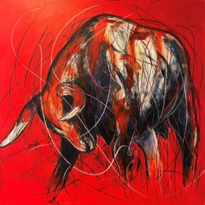 Inferno Original Painting, Acrylic on Canvas