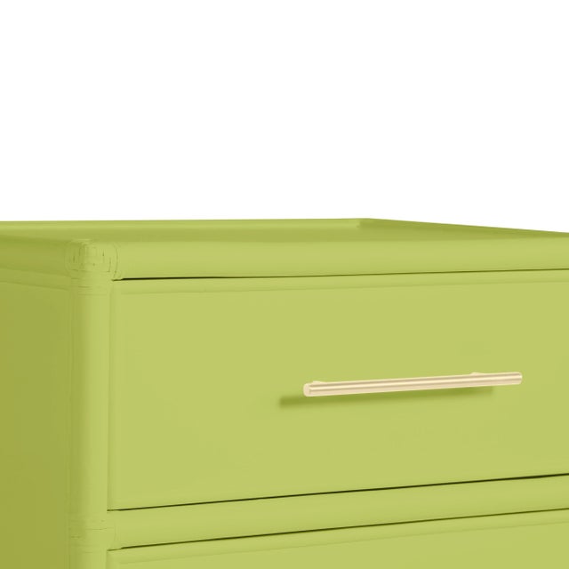 David Francis David Francis Furniture for Chairish Verona Two-Drawer Nightstand, Parakeet For Sale - Image 4 of 4