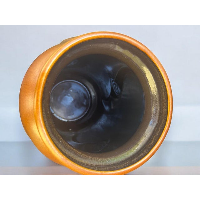 1970s Large Bay Floor Vase in Brown Ceramic, 1960s For Sale - Image 5 of 9