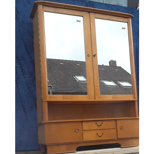Vintage German Shelf Cabinet in Maple, 1950s For Sale - Image 9 of 11