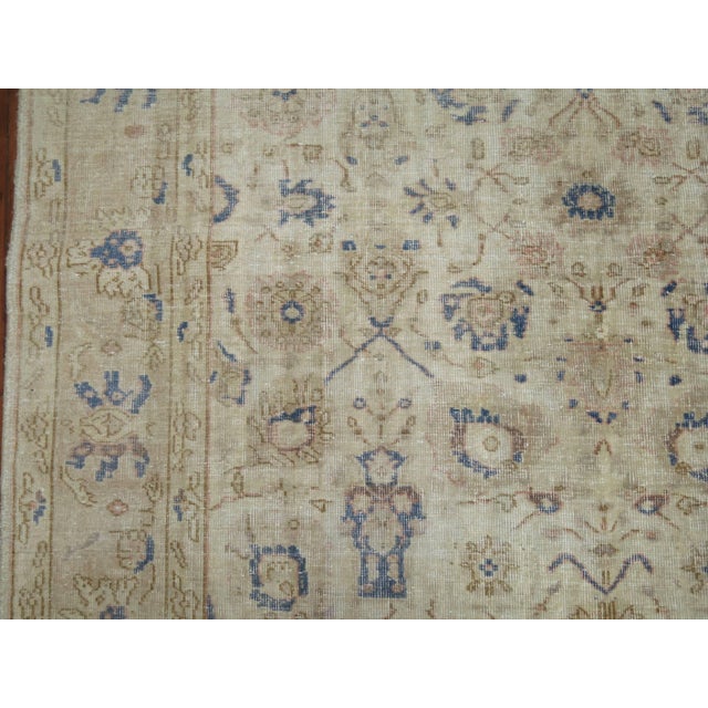 Mid-Century Modern Zabihi Collection Worn Turkish Rug For Sale - Image 3 of 7