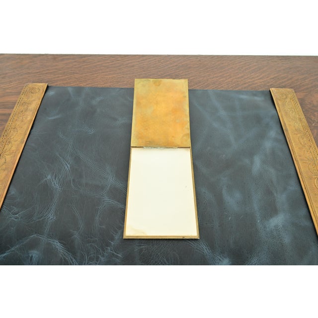 Metal Tiffany Studios New York Adam Pattern Bronze Doré Notepad Holder, Circa 1910 For Sale - Image 7 of 12