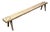 Andrianna Shamaris Wabi Sabi Teak Wood Long Bench For Sale