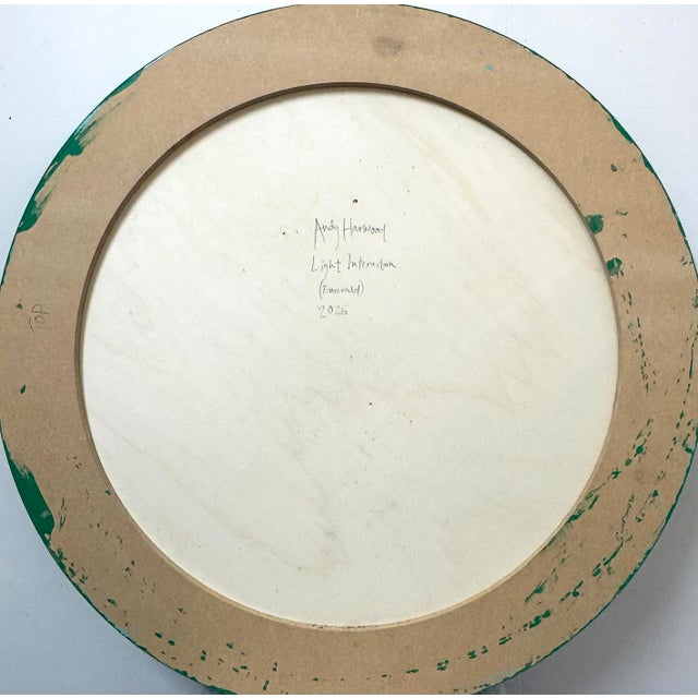 Emerald Contemporary Abstract Acrylic on Italian Poplar Board "Light Interaction (Emerald)" by Andy Harwood For Sale - Image 8 of 8