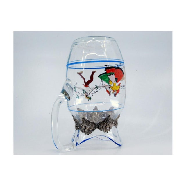 Glass Jug with Typical Portuguese Costumes For Sale - Image 4 of 11