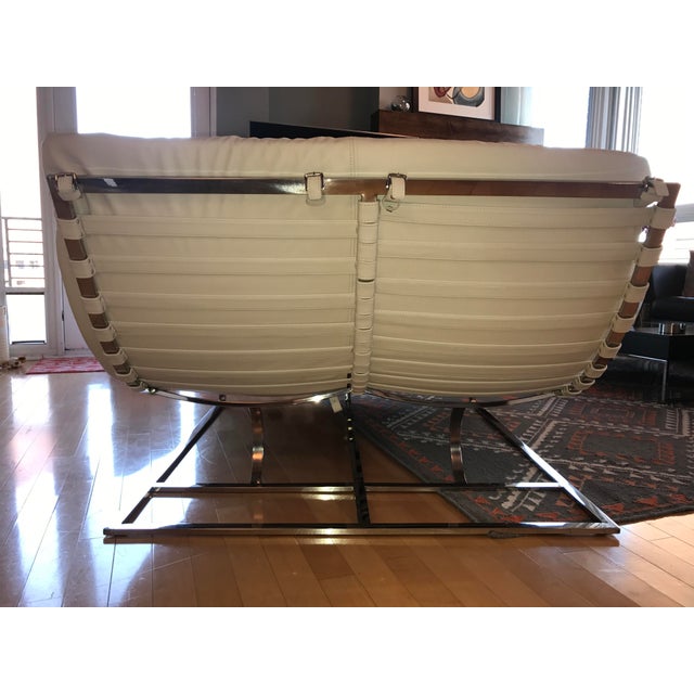 Restoration Hardware Oviedo Leather Double Chaise | Chairish